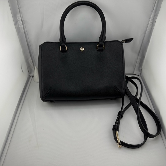 Tory Burch Black and Gold Satchel - Picture 10 of 10